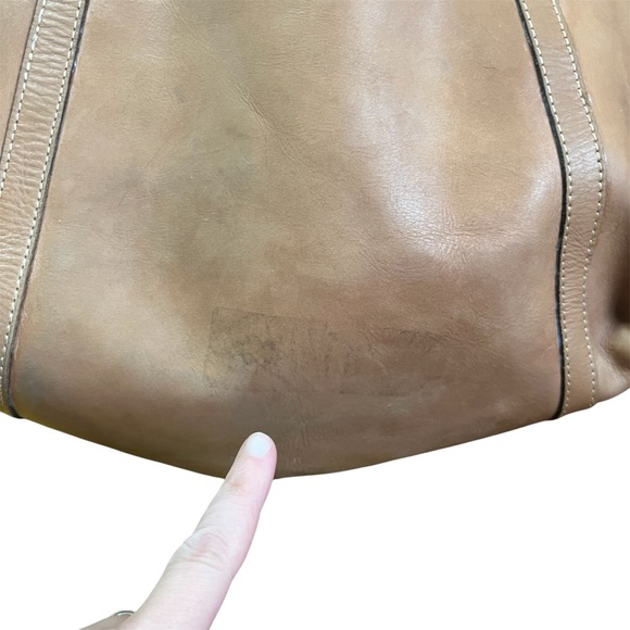 Patricia Nash Benvenuto Tan Leather Tote Shoulder Bag - Picture 5 of 15